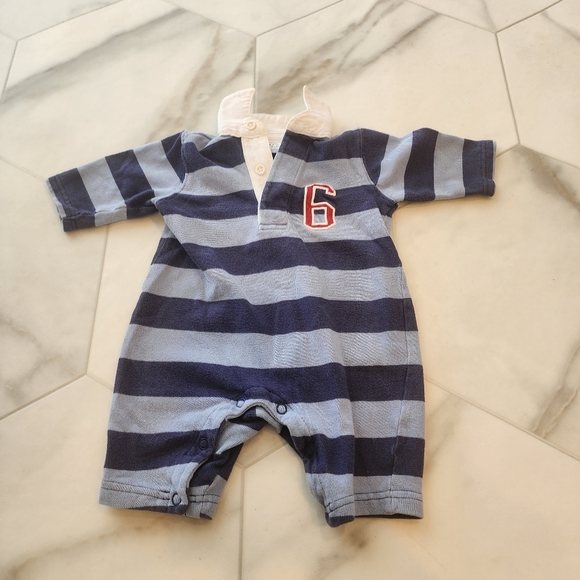 Cherokee One Pieces Cherokee Baby Boy 3 Month Blue Stripe One Piece